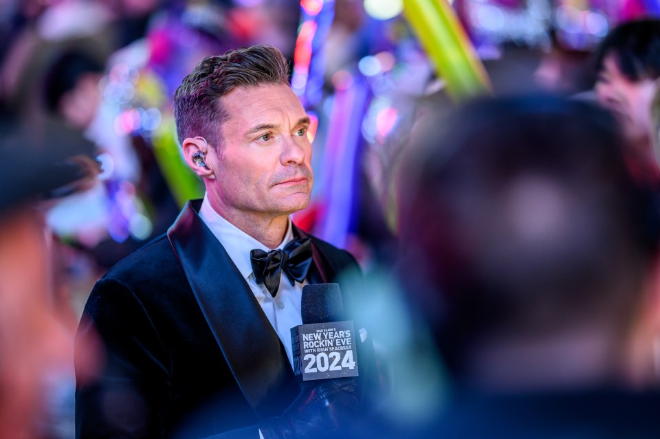 Ryan Seacrest at the Times Square New Year's Eve 2024 Celebration.
