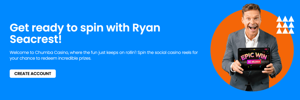 Ryan Seacrest promoting Chumba Casino.