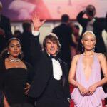 Greg Tarzan Davis, Angela Bassett, Tom Cruise, Pom Klementieff and Christopher Mcquarrie leave after the screening of the film "Mission: Impossible - The Final Reckoning" at the 78th edition of the Cannes Film Festival
