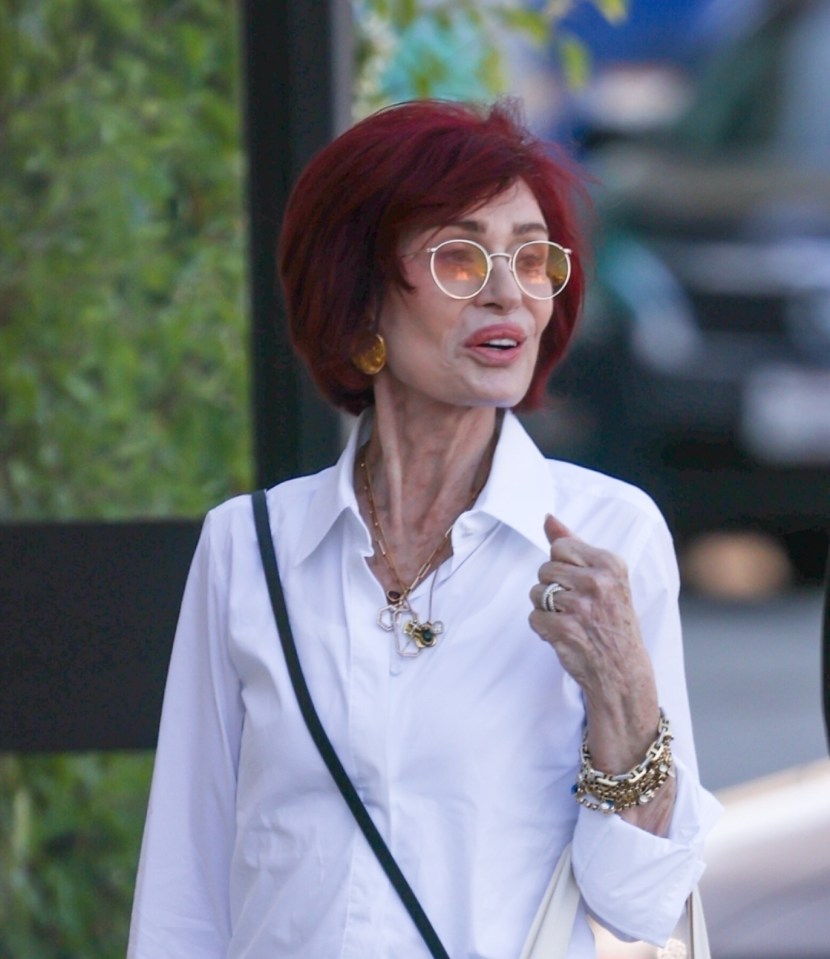 Sharon Osbourne leaving a Jacquemus store.