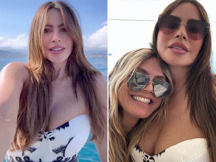 Sofia Vergara Meets Up With Heidi Klum In France