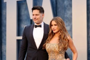 Joe Manganiello and Sofía Vergara attend the 2023 Vanity Fair Oscar Party on March 12, 2023, in Beverly Hills, California.