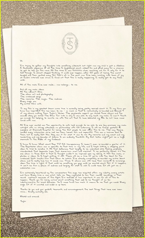 taylor letter