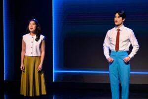 Helen J Shen and Darren Criss in Broadway's "Maybe Happy Ending."