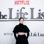 Sofia Carson attends The Life List premiere at The Paris Theater on March 25, 2025 in New York City
