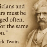 famous Mark Twain quote about politicians as a meme
