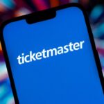 Ticketmaster logo on phone