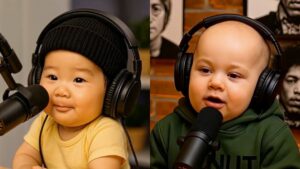 TikTokers are using AI to turn your favorite podcasters into babies