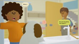 A screenshot from the video game To a T.