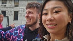 Twitch streamer panics to get away after man grabs her during Russia trip