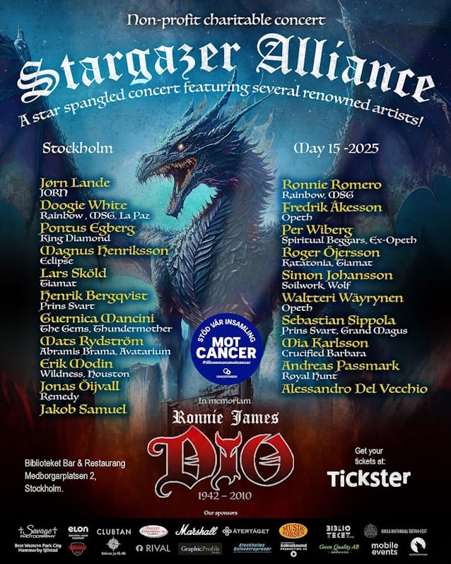 Watch: OPETH, RAINBOW, KING DIAMOND Members And Others Pay Tribute To RONNIE JAMES DIO At Stockholm Memorial Concert