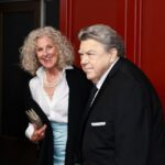 Bernadette Birkett and George Wendt at the Apple TV+ Primetime Emmy Awards party.