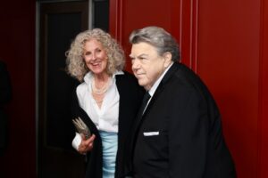 Bernadette Birkett and George Wendt at the Apple TV+ Primetime Emmy Awards party.