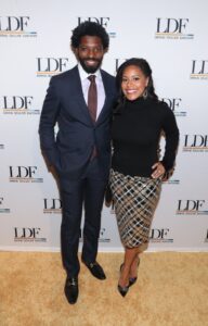 NEW YORK, NEW YORK - NOVEMBER 07: Sheinelle Jones and Uche Ojeh attend the NAACP LDF 33rd National Equal Justice Awards Dinner at Cipriani 42nd Street on November 07, 2019 in New York City. (Photo by Bennett Raglin/Getty Images for NAACP LDF)