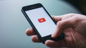 YouTube Logo on a phone
