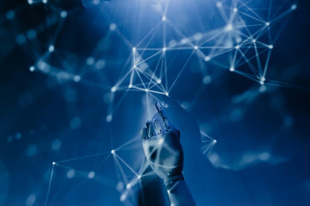 AI stock image of robot hand