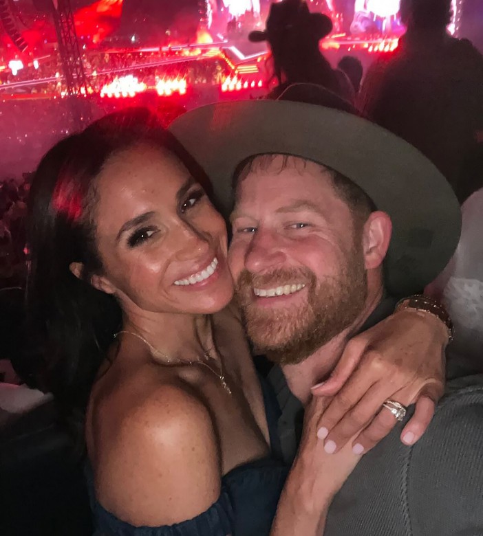 Meghan Markle and Prince Harry at a Beyoncé concert.