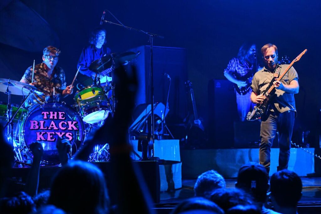Musicians Patrick Carney and Dan Auerbach of the Black Keys perform onstage