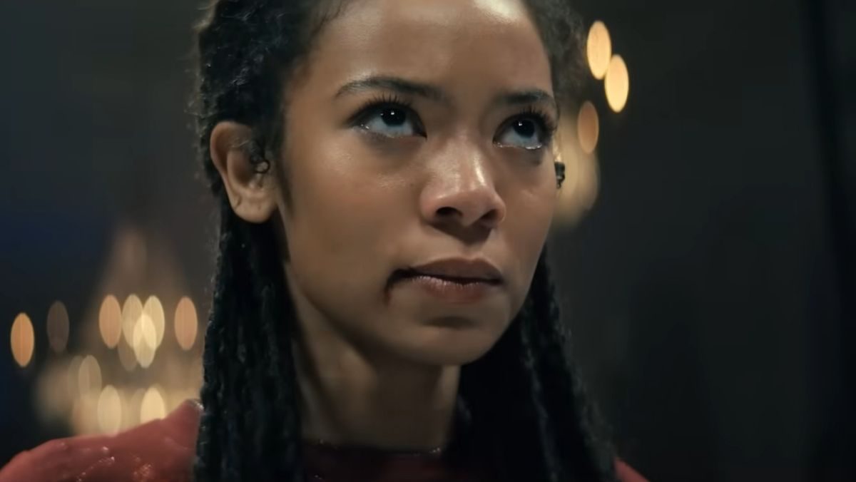 Gen V season two trailer image of Marie staring with a serious face