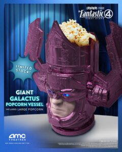 The AMC Galactus popcorn bucket for The Fantastic Four: First Steps.