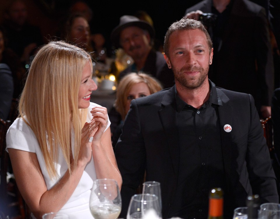 Gwyneth Paltrow and Chris Martin at a gala.