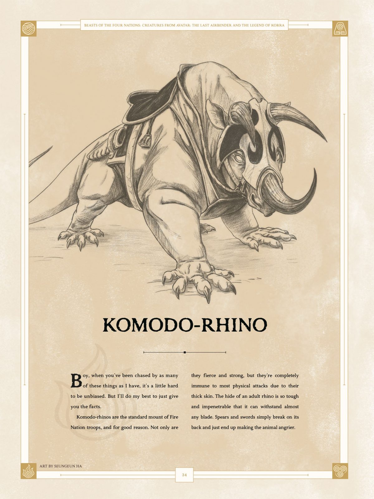 Beasts of the Four Nations Creatures from Avatar Komodo-rhino