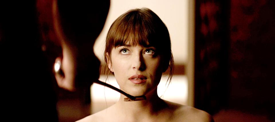 Dakota Johnson in a scene from Fifty Shades Freed.