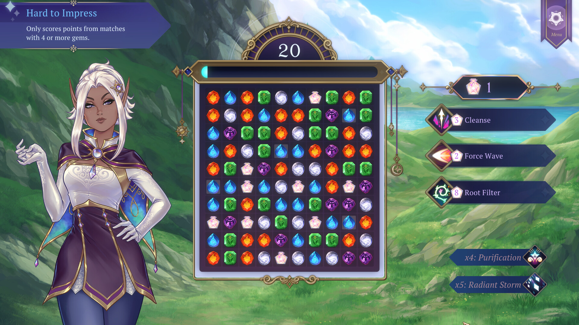 A screenshot from the video game Heartspell: Horizon Academy.