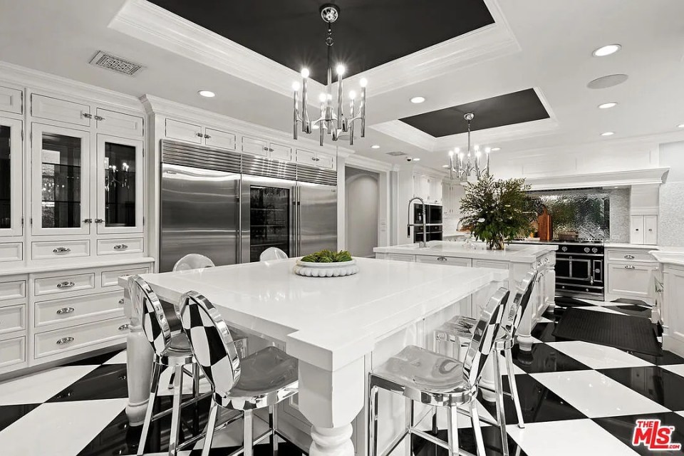 Rob Kardashian's Hidden Hills mansion kitchen.