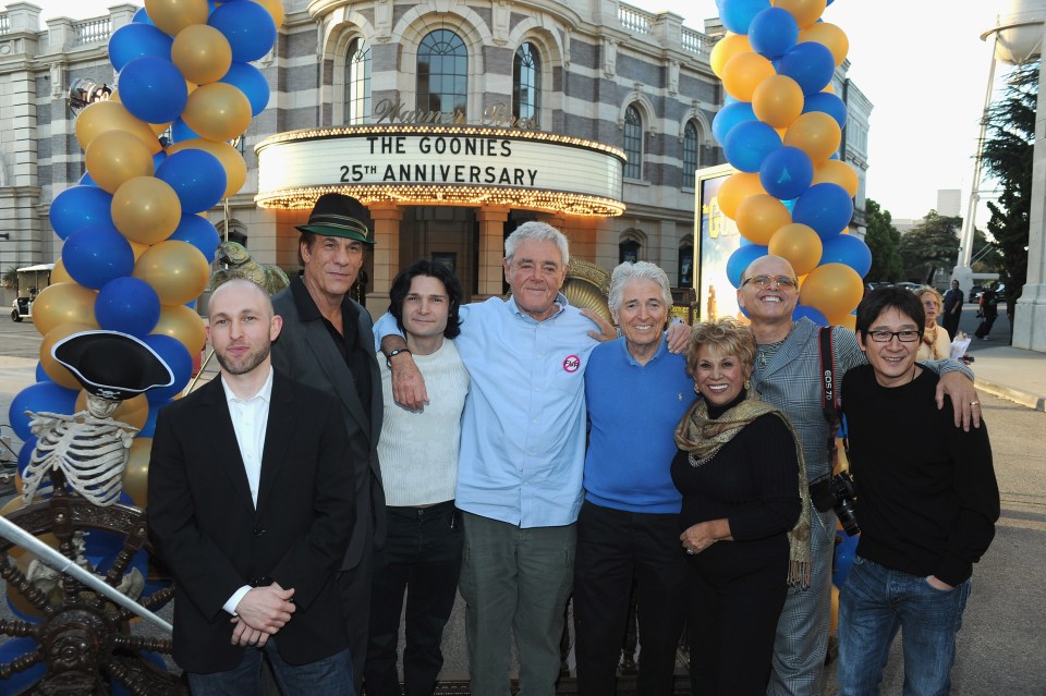 Cast and crew of The Goonies at the film's 25th anniversary celebration.