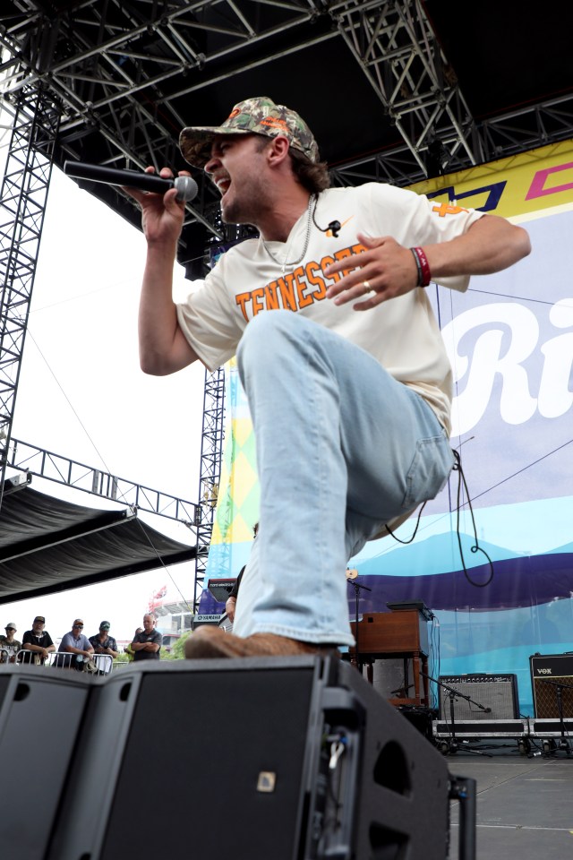 Conner Smith performing at CMA Fest.
