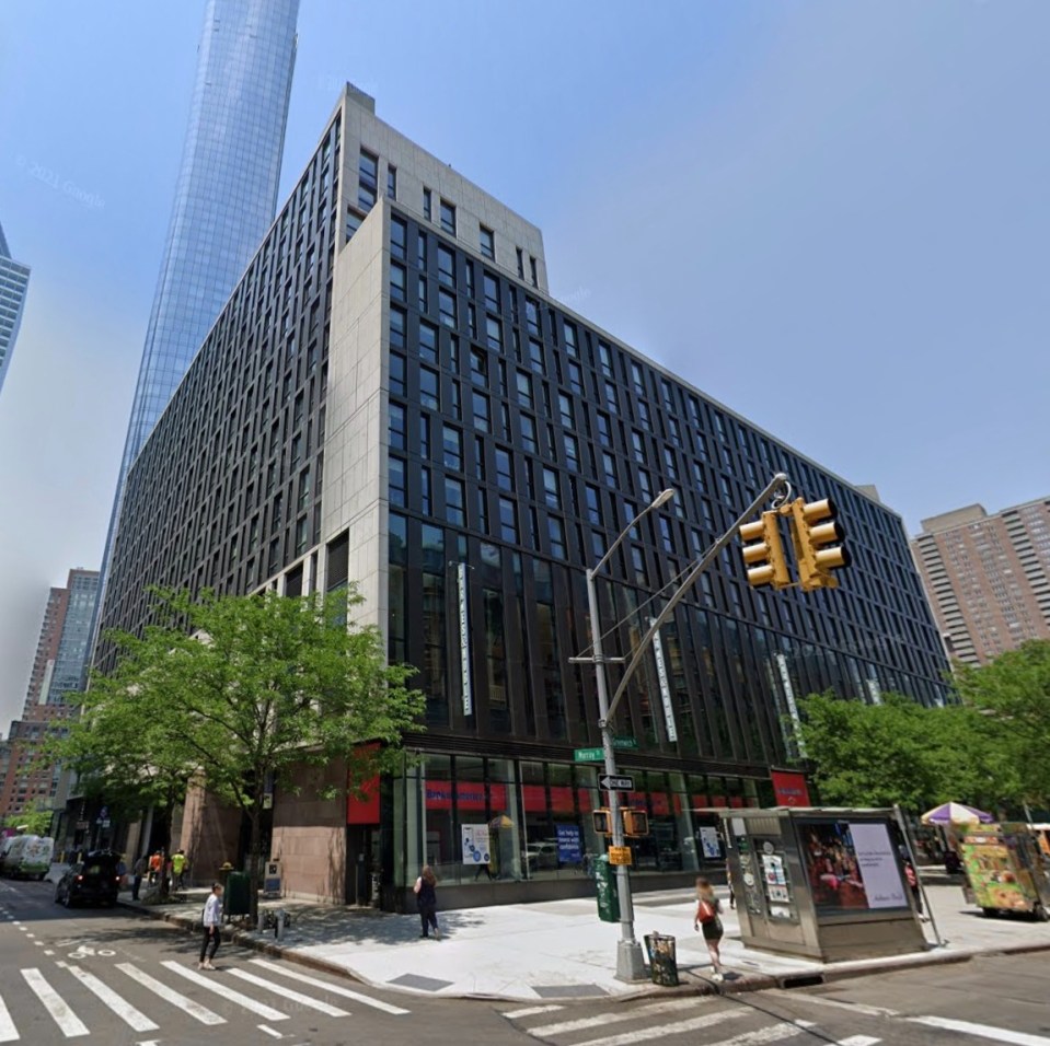 Street view of a Manhattan apartment building.
