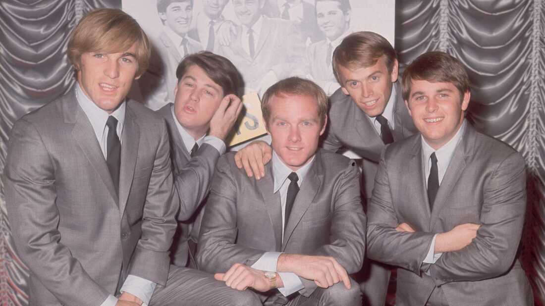 The Beach Boys on November 2, 1964 in London England. From left to right, Dennis Wilson (1944 - 1983)Brian Wilson, Mike Love, Al Jardine and Carl Wilson (1946 - 1998).