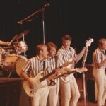 "The Beach Boys" perform onstage in circa 1964 in California.