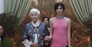 L-R: Lisa Lu and Gemma Chan in 'Crazy Rich Asians'