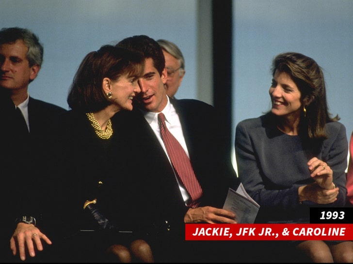 Jackie, JFK Jr., and Caroline getty