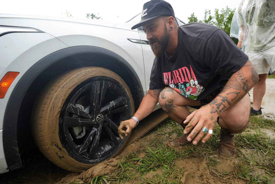Bonnaroo Rain Weather Mud Stuck Videos