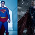 Left: Superman David Corenswet Right: Superman Henry Cavill.