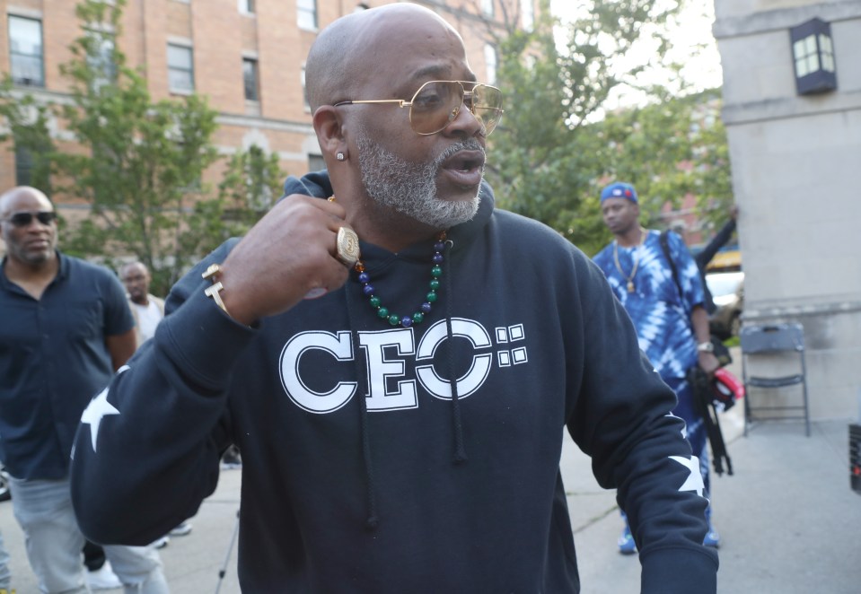Dame Dash arriving at Stoop Talk in New York City.