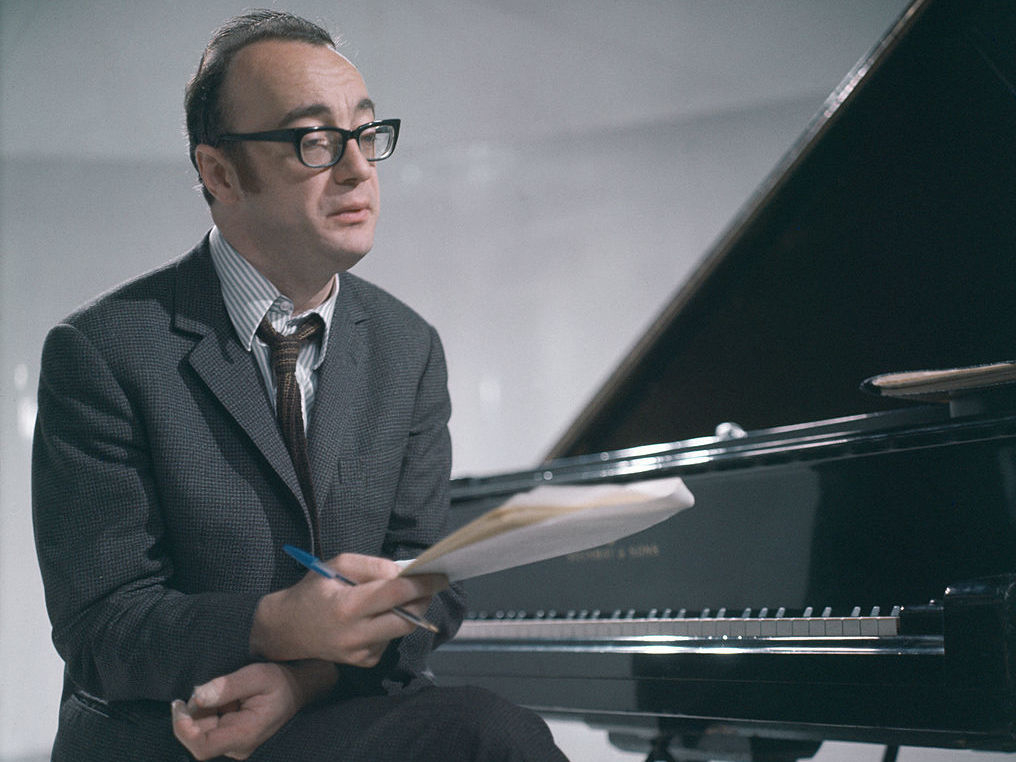 Austrian pianist Alfred Brendel at the piano, circa 1970. He died Tuesday at his home in London at age 94.