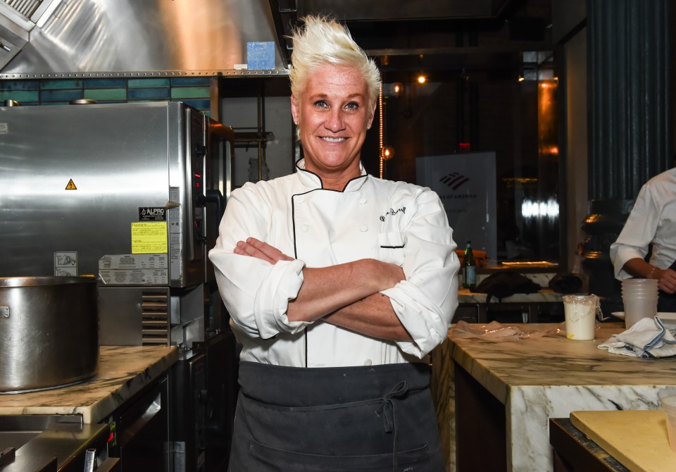 Chef Anne Burrell at a food festival.