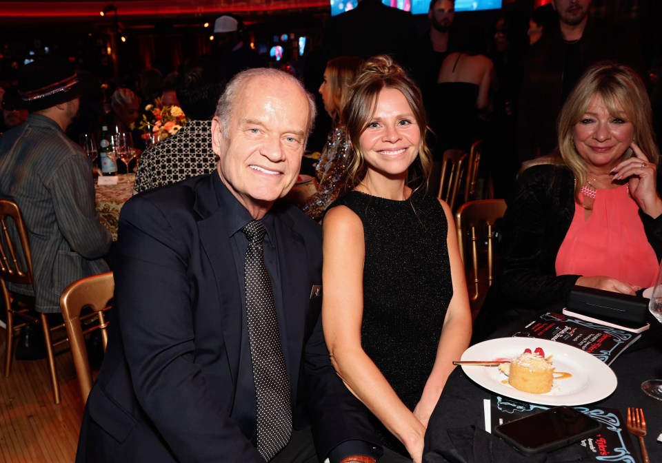 Kelsey Grammer and Kayte Walsh at the Grammy Awards viewing party.