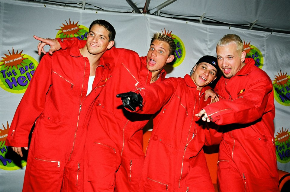 98 Degrees at a Nickelodeon event.