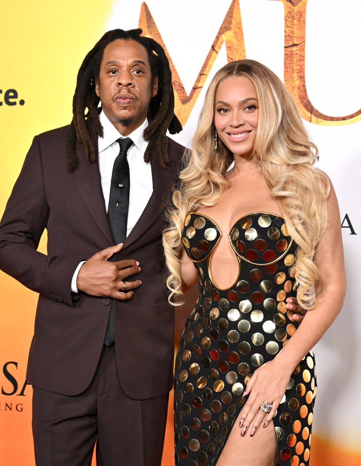 Jay-Z and Beyoncé at the Los Angeles premiere of Mufasa: The Lion King.
