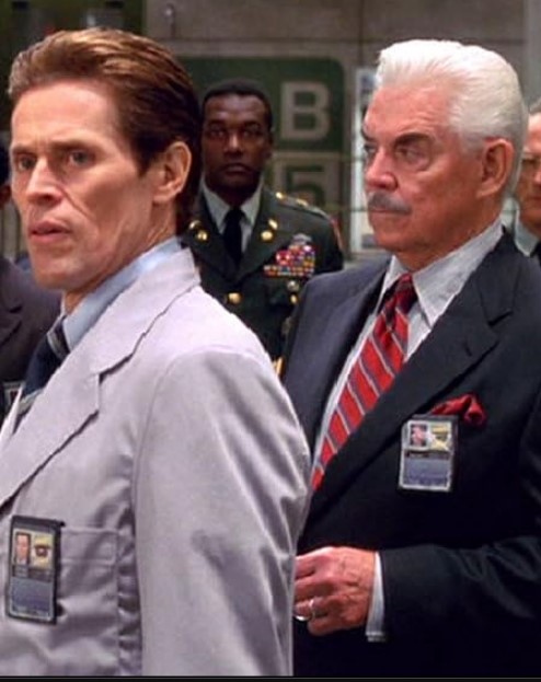 Jack Betts and Willem Dafoe in Spiderman (2002).