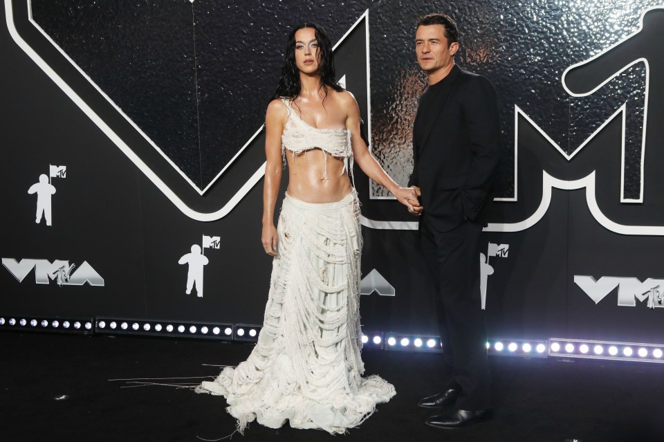 Katy Perry and Orlando Bloom at the 2024 MTV Video Music Awards.
