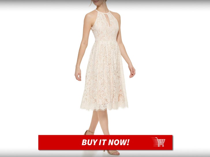 Eliza-J-Womens-Midi-Style-Fit-And-Flare-Sleeveless-Halter-Neck-Lace-Dress-White-Lace-Looks-MAIN