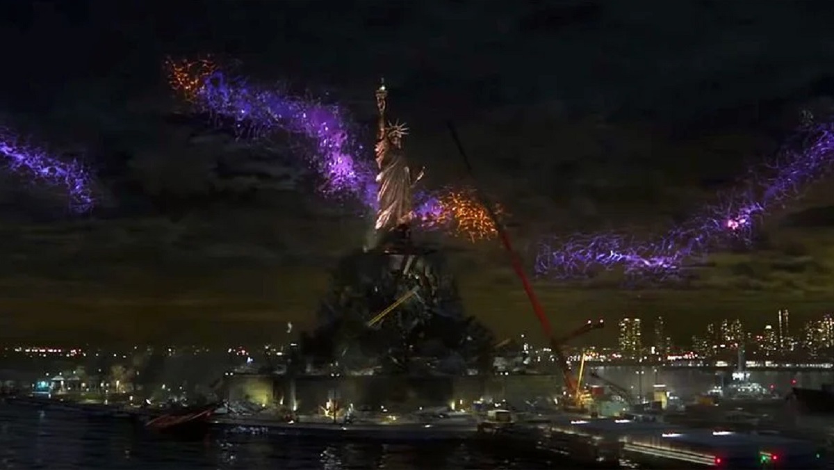 The Statue of Liberty became ground zero for a Multiversal spell in the finale to No Way Home.