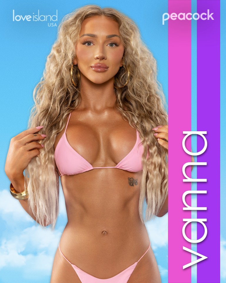 Promotional image of Vanna from Love Island USA.