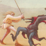 Cover image shows a battle between good and evil in Stephen King’s The Stand.